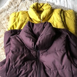 2 Old Navy vests with zipper front & side pockets